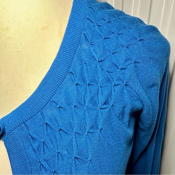 Banana Republic Blue Cotton Cardigan size PM - Picture 3 of 5